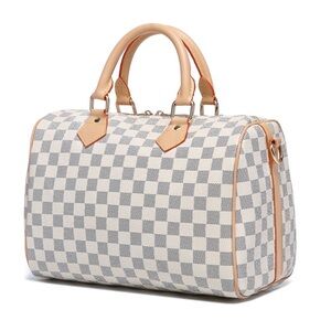 NWT Checkered Shoulder Bag -PU Vegan Leather